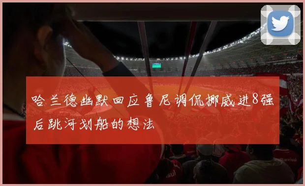 哈兰德幽默回应鲁尼调侃挪威进8强后跳河划船的想法